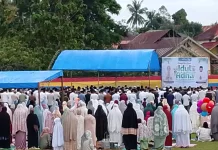 Ratusan Warga Sholat Idul Adha 1447 H Bersama Wali Kota dan Wakil Wali Kota Kendari