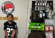 Gerebek Kamar Kost di Kambu, Polisi Sita 105 Gram Sabu