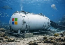 Pusat Data yang Diturunkan ke Dasar Laut