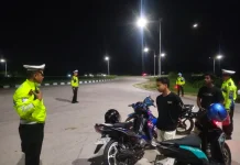 Antisipasi Balap Liar Malam Minggu, Ditlantas Polda Sultra Sisir Titik Rawan