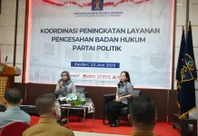 Kanwil Kemenkum Sultra Gelar Sosialisasi Layanan Pengesahan Badan Hukum Parpol