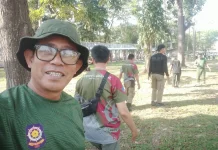 ASN PNS dan PPPK Satpol PP Kendari Turun Kerja Bakti Tata Taman Kota