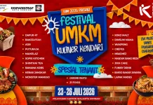 Festival UMKM Kuliner Kendari 2026 Hadirkan Puluhan Tenant Lokal