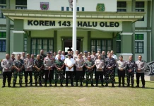 Matangkan Pengamanan Wilayah, Kapolda Sultra Kunjungi Makorem 143/Halu Oleo