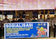 Sasar Pengemudi Truk dan Angkutan, Polda Sultra Sosialisasi Kamseltibcar Lantas