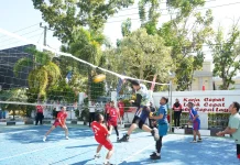 Meriahkan Hari Pengayoman ke 81, Kemenkum Sultra Gelar Laga Bola Volly Putra