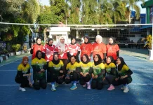 Tim Voli Putri Kemenkum Sultra Hadapi Ikatan Notaris dalam Laga Penuh Sportivitas