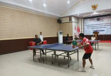 Pertandingan Tenis Meja Meriahkan Hari Pengayoman ke-81