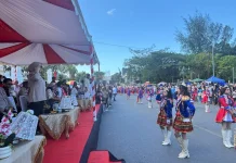 Penampilan Drum Band SDN 84 Kendari Meriahkan Karnaval Juang