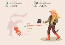 Juli 2026, NTP Sultra Naik 8,89 persen
