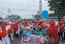 Ratusan Siswa PAUD dan TK Se-Kota Kendari Ikuti Karnaval Hut RI