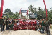 Diresmikan Presiden, Jembatan Perintis Garuda Kodim 1417/Kendari di Desa Amokuni