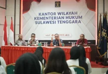 Kakanwil Kemenkum Sultra Beri Arahan kepada 30 Peserta Magang Kemenaker