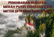 Amcalas Ajak Warga Kibarkan Bendera Raksasa di Sawapudo