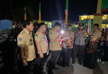 40 Personel Polres Konut Kawal Taptu dan Pawai Obor Kemerdekaan
