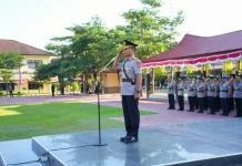 Polda Sultra Gelar Upacara Hari Juang Polri di Lapangan Apel Presisi