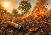 Kemarau Melanda, Warga Diingatkan Bahaya Membakar dan Membuang Puntung Rokok