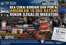 Bea Cukai Kendari Sita 18.960 Rokok Ilegal di Wakatobi