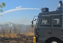 Polsek Lantari Jaya Kerahkan Water Cannon Padamkan Karhutla