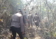 TNI-Polri dan Pemkot Kendari Padamkan Kebakaran Lahan di Baruga