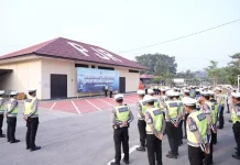 Dirlantas Polda Sultra Tekankan Pengamanan Humanis saat Apel Fungsi