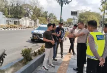 Ditlantas Polda Sultra Survei Lintasan Road Race di Tugu MTQ