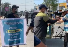Komunitas Abu Langit Bagikan Seribu Masker dan Air Minum di Kendari