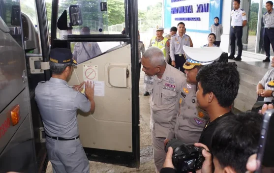 Dirlantas Polda Sultra Pantau Rampcheck di Terminal Puuwatu