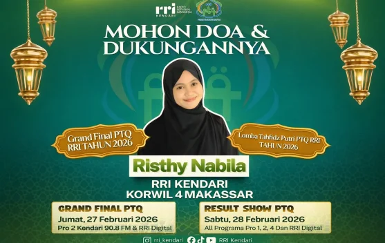 Grand Final PTQ RRI 2026, Risthy Nabila Siap Harumkan Nama Kendari.
