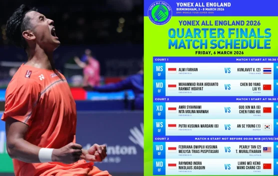 Enam Wakil Indonesia Lolos ke Perempat Final All England 2026