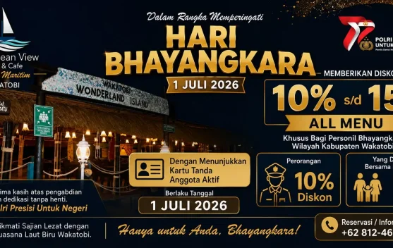 Blue Ocean Wakatobi Hadirkan Promo Spesial HUT Bhayangkara ke-80 untuk Polri