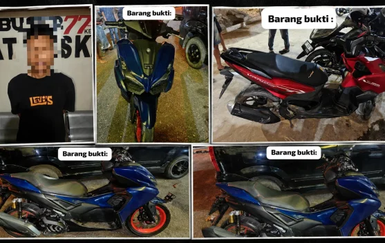 Beraksi di Enam TKP, Pencuri Motor Dibekuk Tim Gabungan