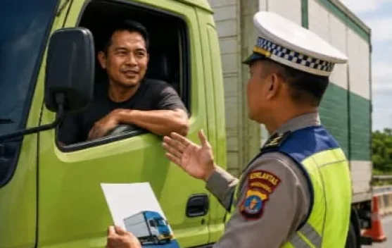 Korlantas Edukasi Sopir Truk Cegah ODOL