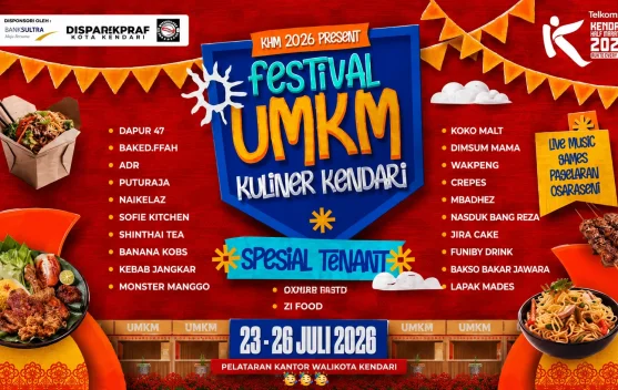 Festival UMKM Kuliner Kendari 2026 Hadirkan Puluhan Tenant Lokal