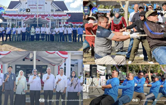 Lomba Tarik Tambang Meriahkan Peringatan HUT RI ke 81 di Wakatobi