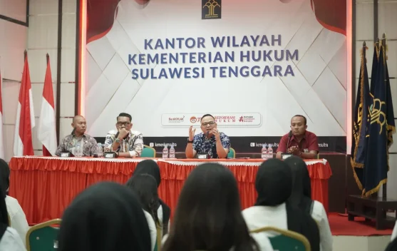 Kakanwil Kemenkum Sultra Beri Arahan kepada 30 Peserta Magang Kemenaker