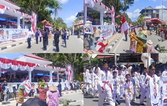 Gerak Jalan, Marching Band dan Karnaval Juang Meriahkan HUT RI ke-81 di Wakatobi