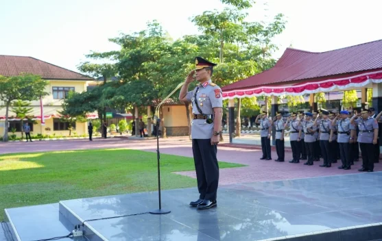Polda Sultra Gelar Upacara Hari Juang Polri di Lapangan Apel Presisi