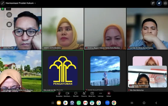 Kanwil Kemenkum Sultra Harmonisasi Raperwali Baubau
