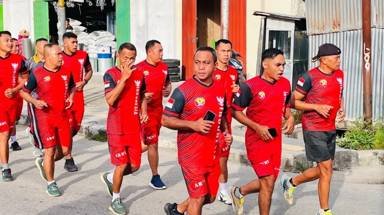 Jaga Kebugaran Tubuh, Kodim 1613 Gelar Olahraga Bersama