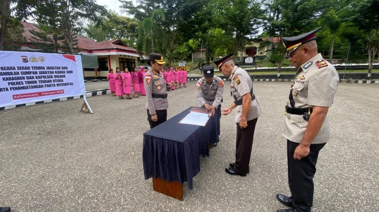 Polres TTU Gelar Sertijab Bagi Sejumlah Pejabat