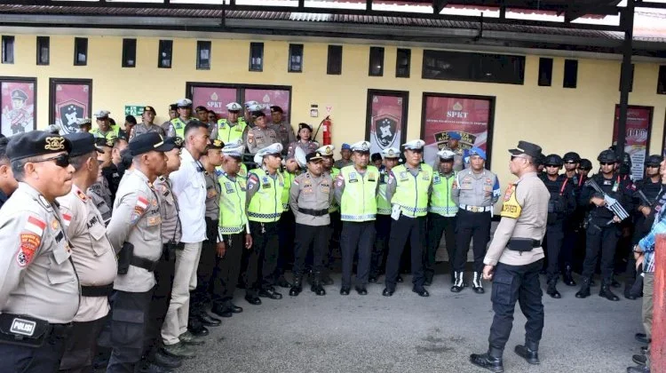 Perkuat Pelayanan Idulfitri 1447H Polresta Kupang Terima 195 Personel BKO