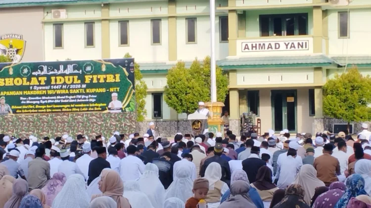 Jamaah Padati Korem Wirasakti, Rayakan Kemenangan Idulfitri