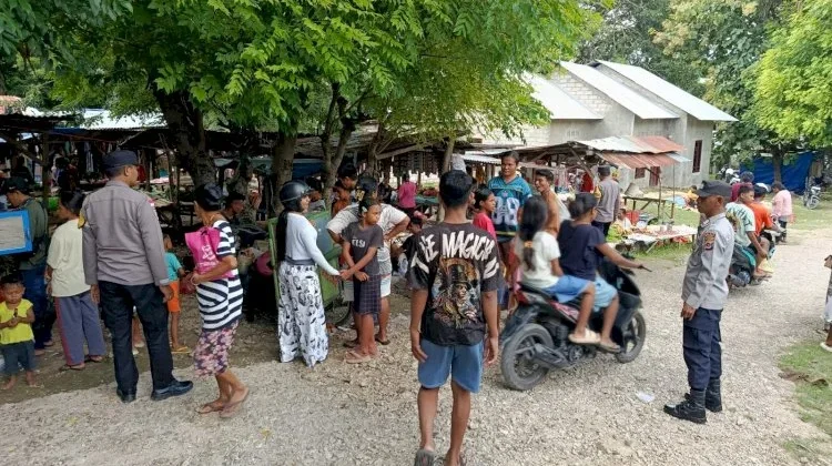 Aktifitas Warga di Pasar Tradisional Sakubatun Dipastikan Aman