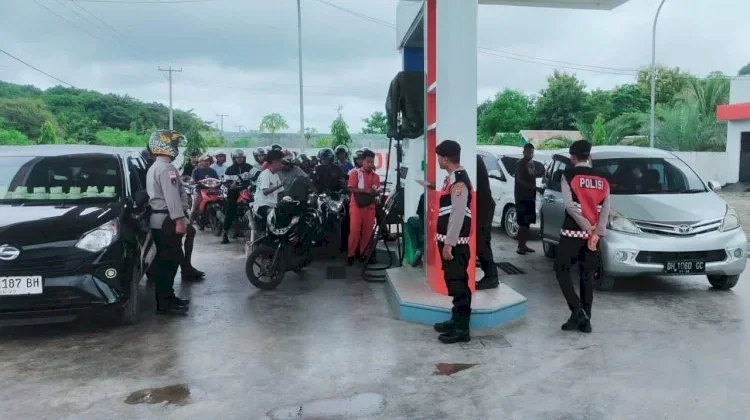 Pantau Aktifitas Warga di Ruang Publik, Keamanan SPBU Longgo Dijaga