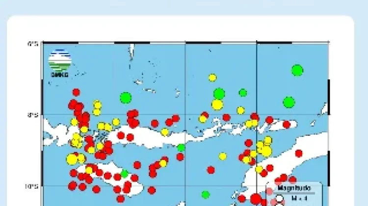 139 Gempa Tercatat di NTT, Mayoritas Tidak Dirasakan