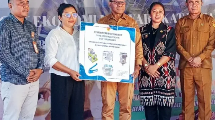 Dorong Pengembangan Ekonomi Desa, Wagub NTT Serahkan Bantuan di Desa Oenitas