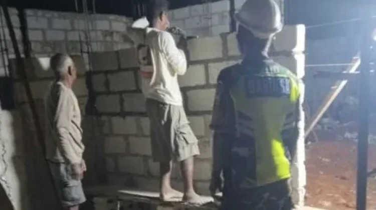 Babinsa Pantau Pembangunan Koperasi Merah Putih Desa Oelua
