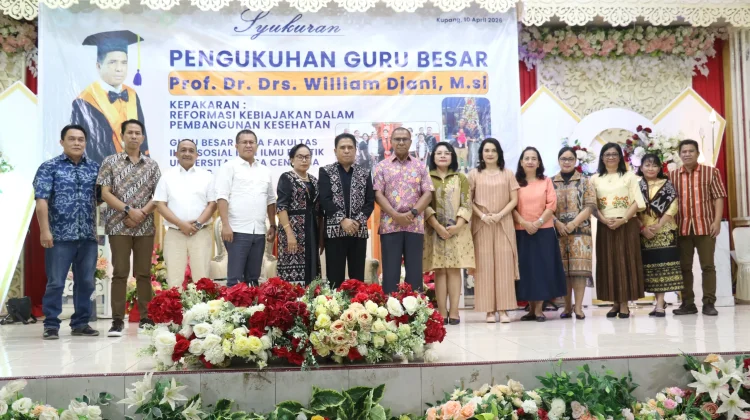 Hadiri Syukuran Pengukuhan Guru Besar, Wagub NTT: Kontribusi SDM