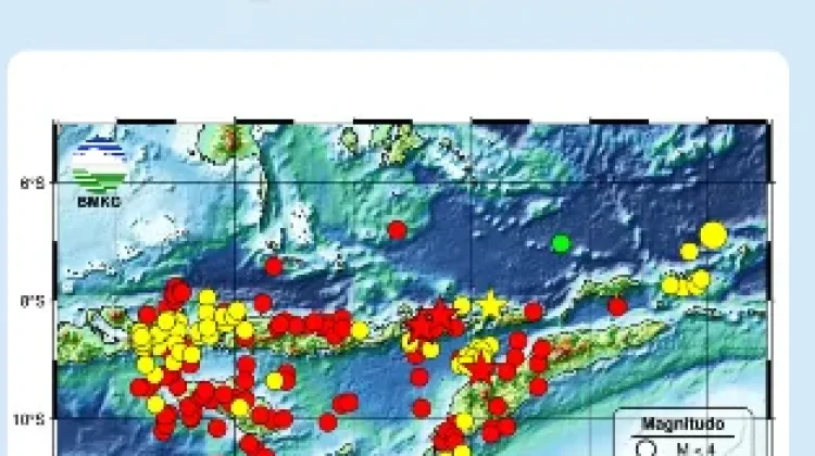 BMKG Catat 229 Gempa Bumi Guncang NTT dalam Sepekan